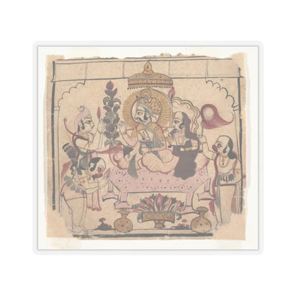 unknown - Page from a Dispersed Ramayana- (Story of Rama) - ca. mid-18th century v1 - STICKER Vinyl Kiss-Cut Decal