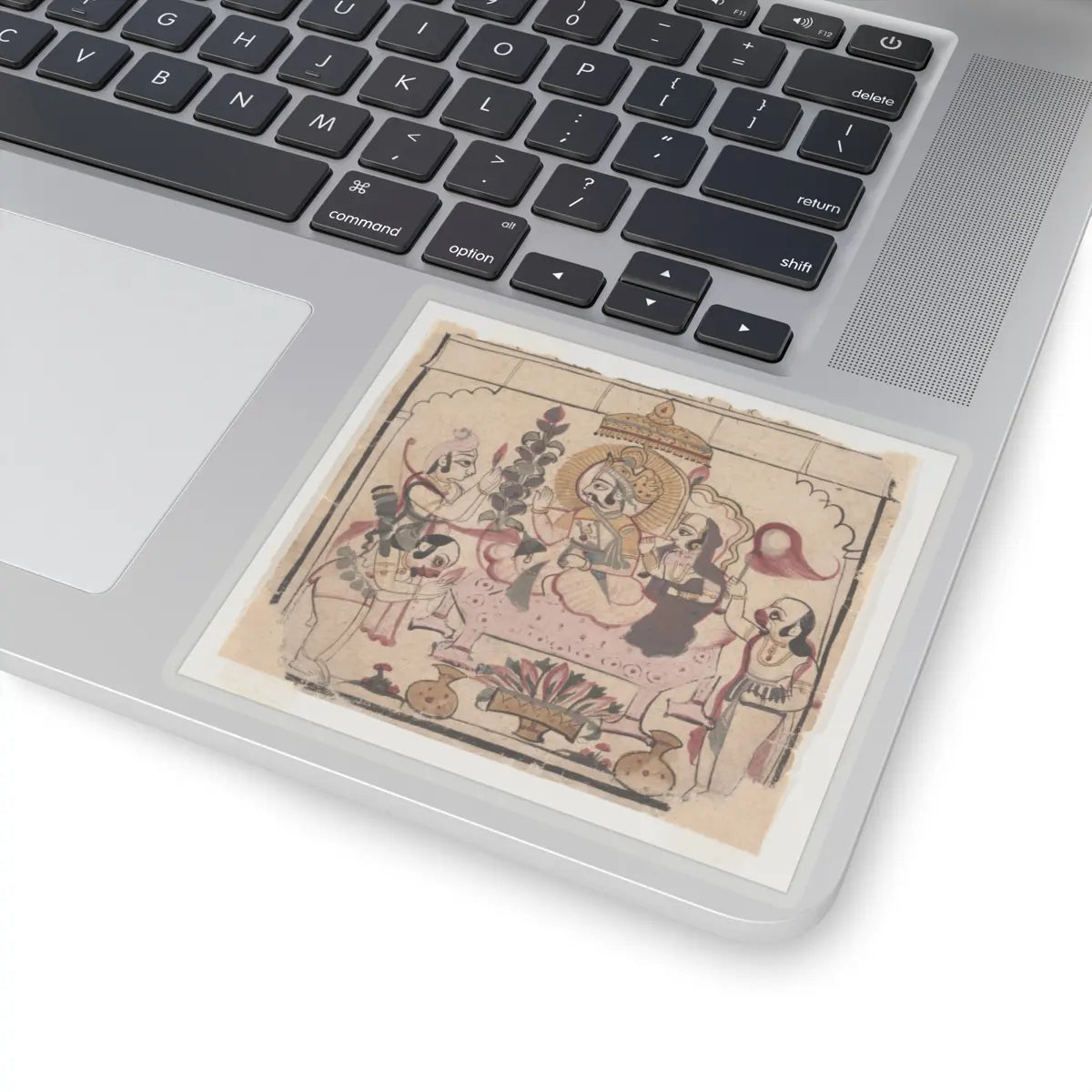 unknown - Page from a Dispersed Ramayana- (Story of Rama) - ca. mid-18th century v1 - STICKER Vinyl Kiss-Cut Decal