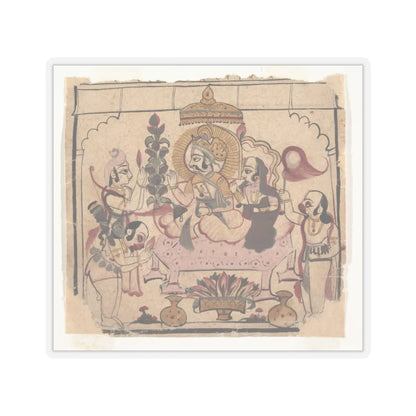unknown - Page from a Dispersed Ramayana- (Story of Rama) - ca. mid-18th century v1 - STICKER Vinyl Kiss-Cut Decal
