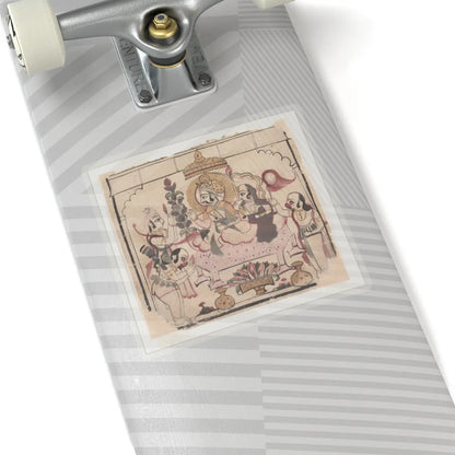 unknown - Page from a Dispersed Ramayana- (Story of Rama) - ca. mid-18th century v1 - STICKER Vinyl Kiss-Cut Decal