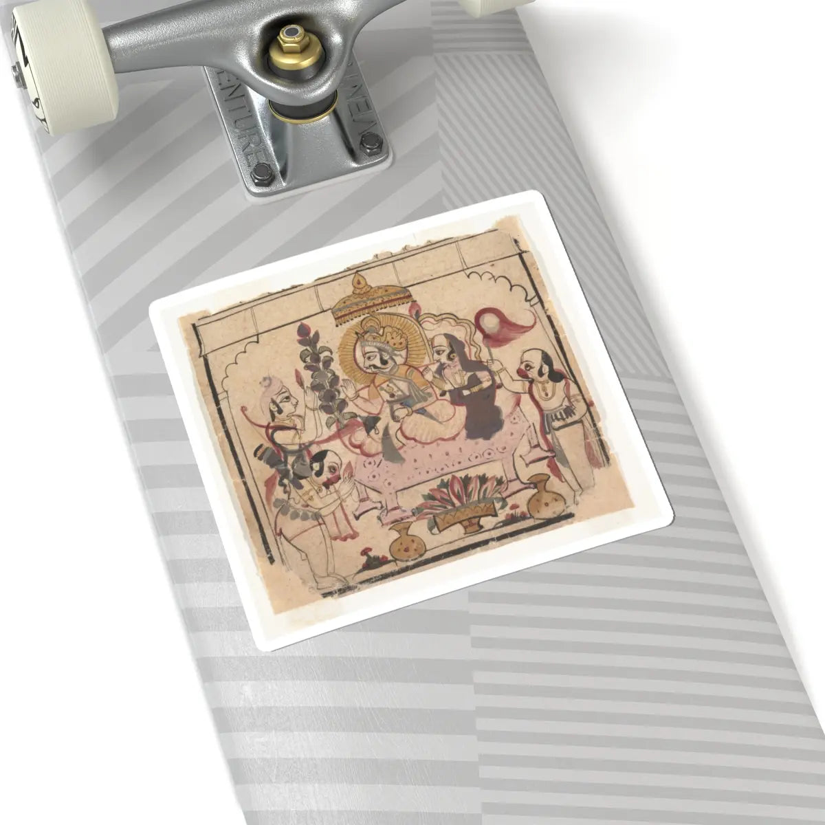 unknown - Page from a Dispersed Ramayana- (Story of Rama) - ca. mid-18th century v1 - STICKER Vinyl Kiss-Cut Decal