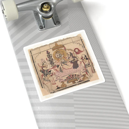 unknown - Page from a Dispersed Ramayana- (Story of Rama) - ca. mid-18th century v1 - STICKER Vinyl Kiss-Cut Decal
