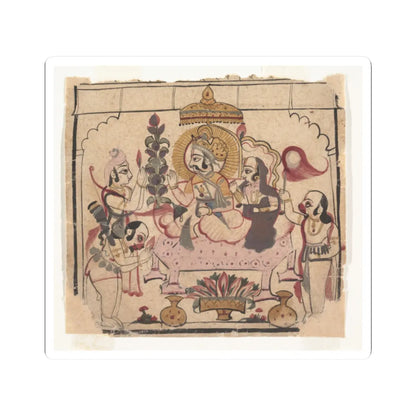 unknown - Page from a Dispersed Ramayana- (Story of Rama) - ca. mid-18th century v1 - STICKER Vinyl Kiss-Cut Decal