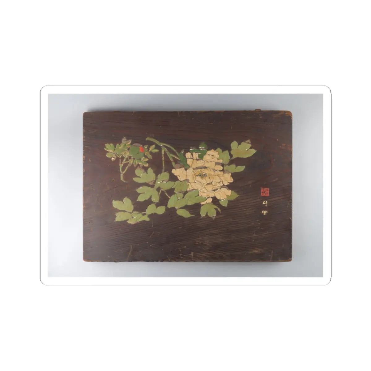 unknown - Peonies - 19th century v1 - STICKER Vinyl Kiss-Cut Decal
