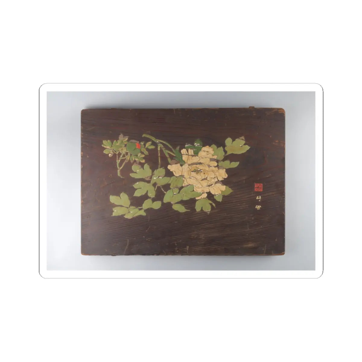 unknown - Peonies - 19th century v1 - STICKER Vinyl Kiss-Cut Decal