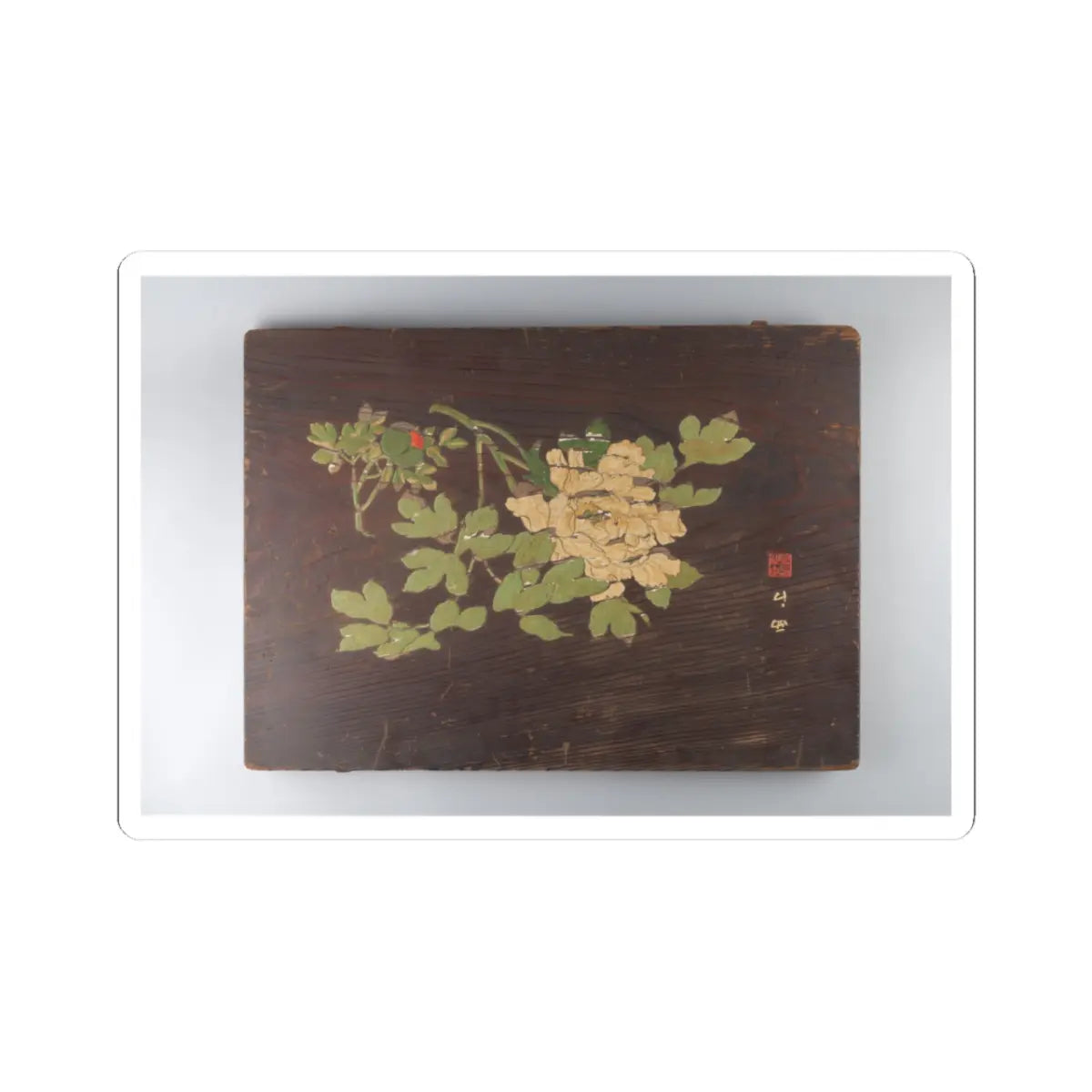 unknown - Peonies - 19th century v1 - STICKER Vinyl Kiss-Cut Decal