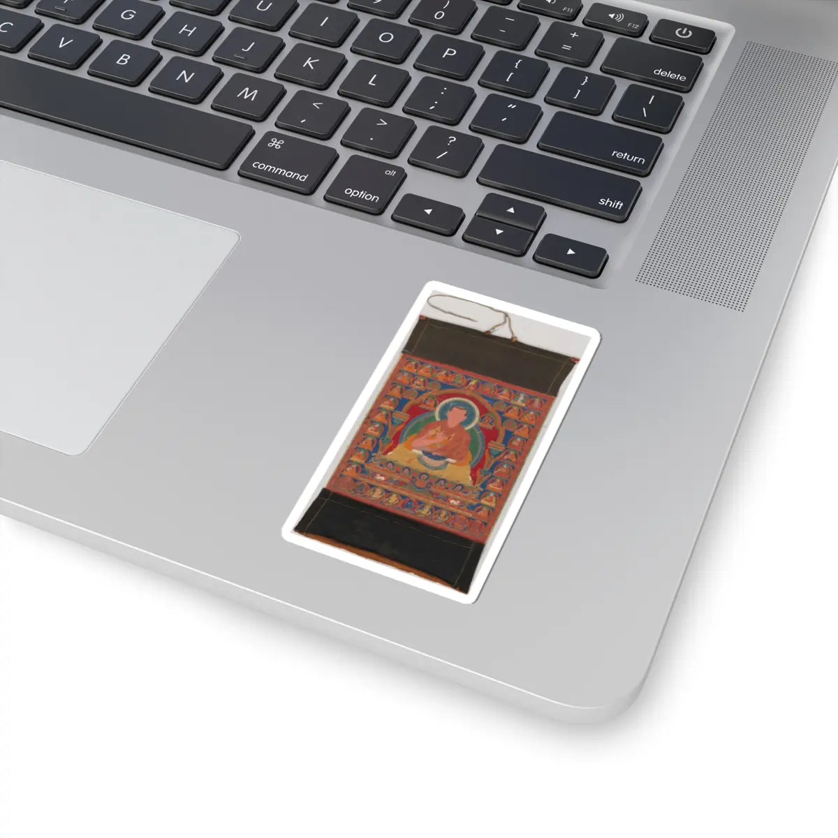 unknown - Portrait of Munchen Sangye Rinchen, the Eighth Abbot of Ngor Monastery - late 16th century v1 - STICKER Vinyl Kiss-Cut Decal