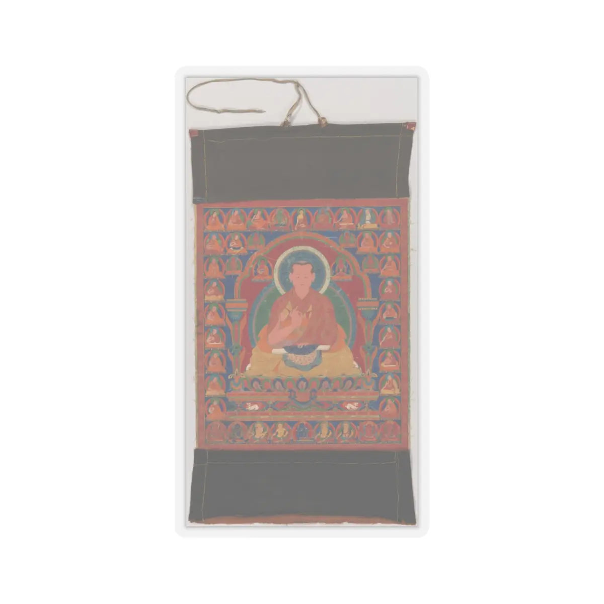 unknown - Portrait of Munchen Sangye Rinchen, the Eighth Abbot of Ngor Monastery - late 16th century v1 - STICKER Vinyl Kiss-Cut Decal