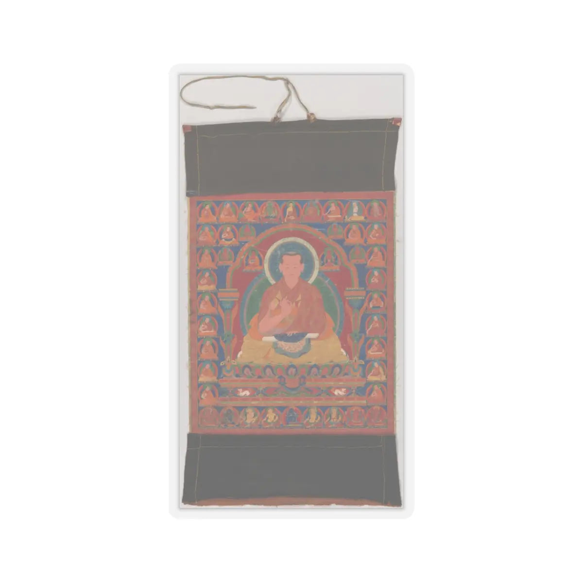 unknown - Portrait of Munchen Sangye Rinchen, the Eighth Abbot of Ngor Monastery - late 16th century v1 - STICKER Vinyl Kiss-Cut Decal