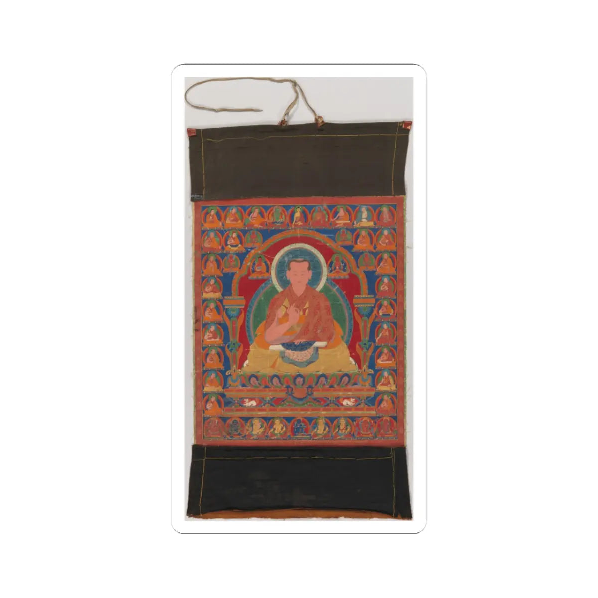 unknown - Portrait of Munchen Sangye Rinchen, the Eighth Abbot of Ngor Monastery - late 16th century v1 - STICKER Vinyl Kiss-Cut Decal
