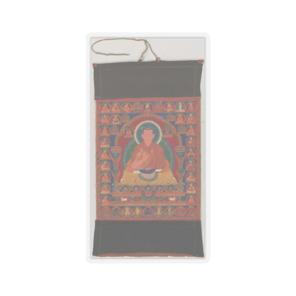 unknown - Portrait of Munchen Sangye Rinchen, the Eighth Abbot of Ngor Monastery - late 16th century v1 - STICKER Vinyl Kiss-Cut Decal