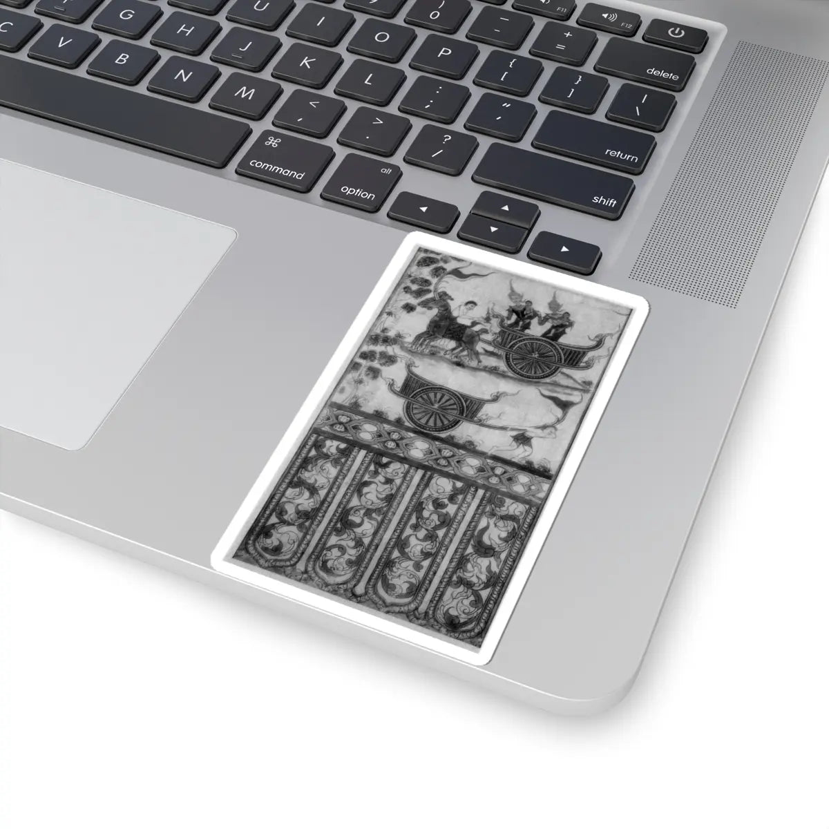 unknown - Prince Vessantara Gives Away His Chariot- Scene from a Vessantara Jataka - late 19th–20th century - STICKER Vinyl Kiss-Cut Decal