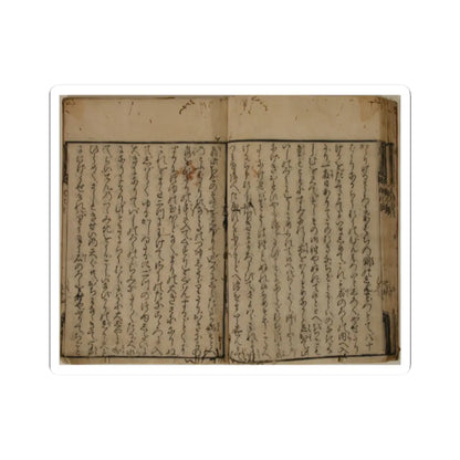 unknown - Printed Book of the Text for A Long Tale for an Autumn Night (Aki no yo no nagamonogatari) - dated 1642 v22 - STICKER Vinyl Kiss-Cut Decal