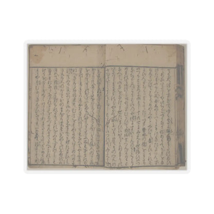 unknown - Printed Book of the Text for A Long Tale for an Autumn Night (Aki no yo no nagamonogatari) - dated 1642 v25 - STICKER Vinyl Kiss-Cut Decal