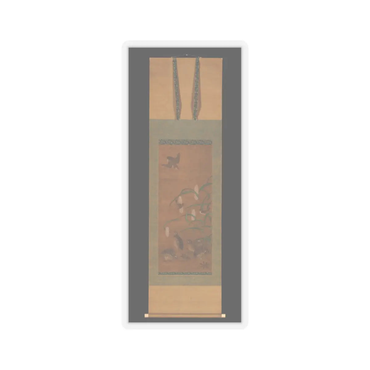 unknown - Quail, Sparrows, and Millet - early 16th century v2 - STICKER Vinyl Kiss-Cut Decal