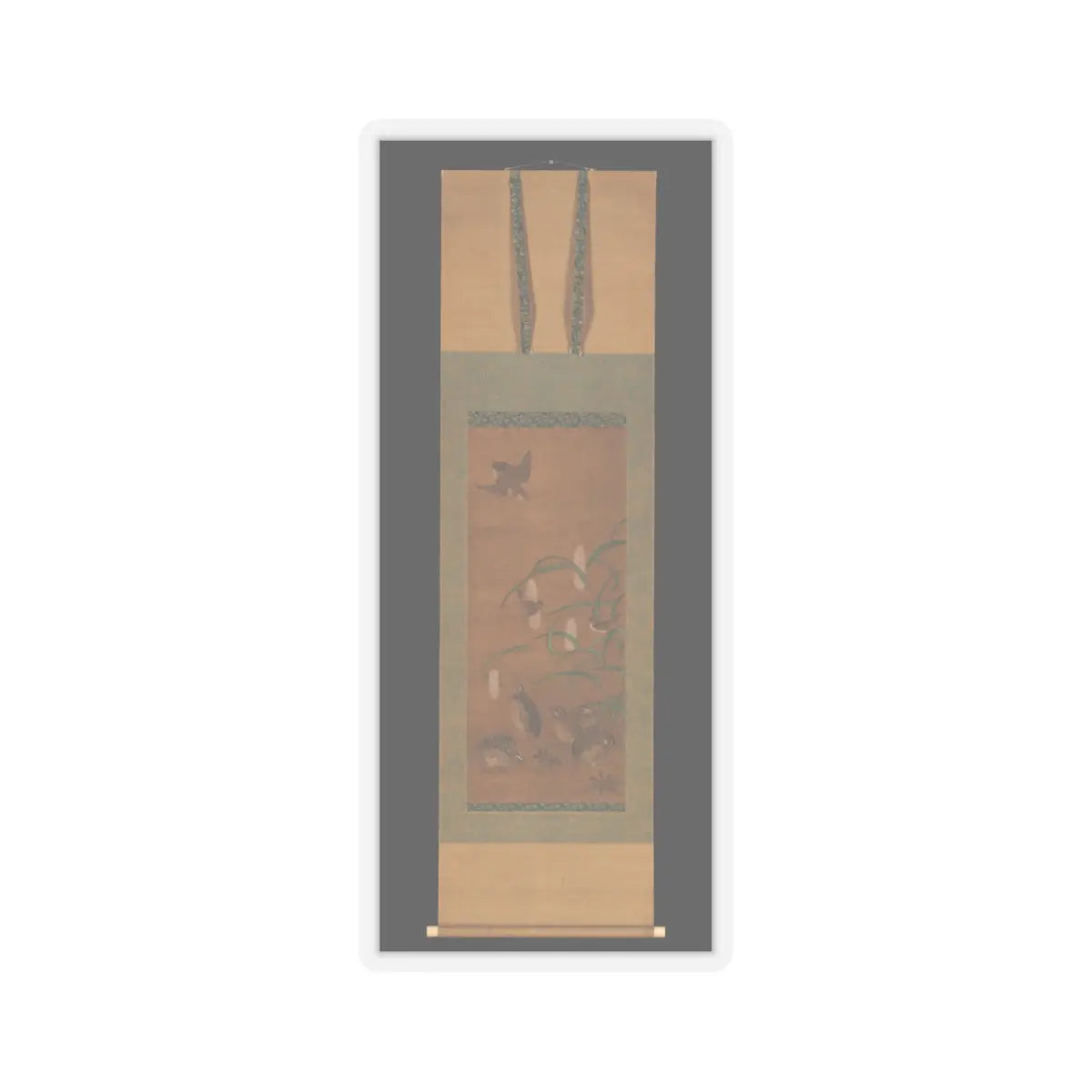 unknown - Quail, Sparrows, and Millet - early 16th century v2 - STICKER Vinyl Kiss-Cut Decal