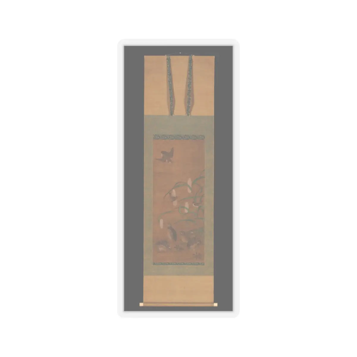unknown - Quail, Sparrows, and Millet - early 16th century v2 - STICKER Vinyl Kiss-Cut Decal