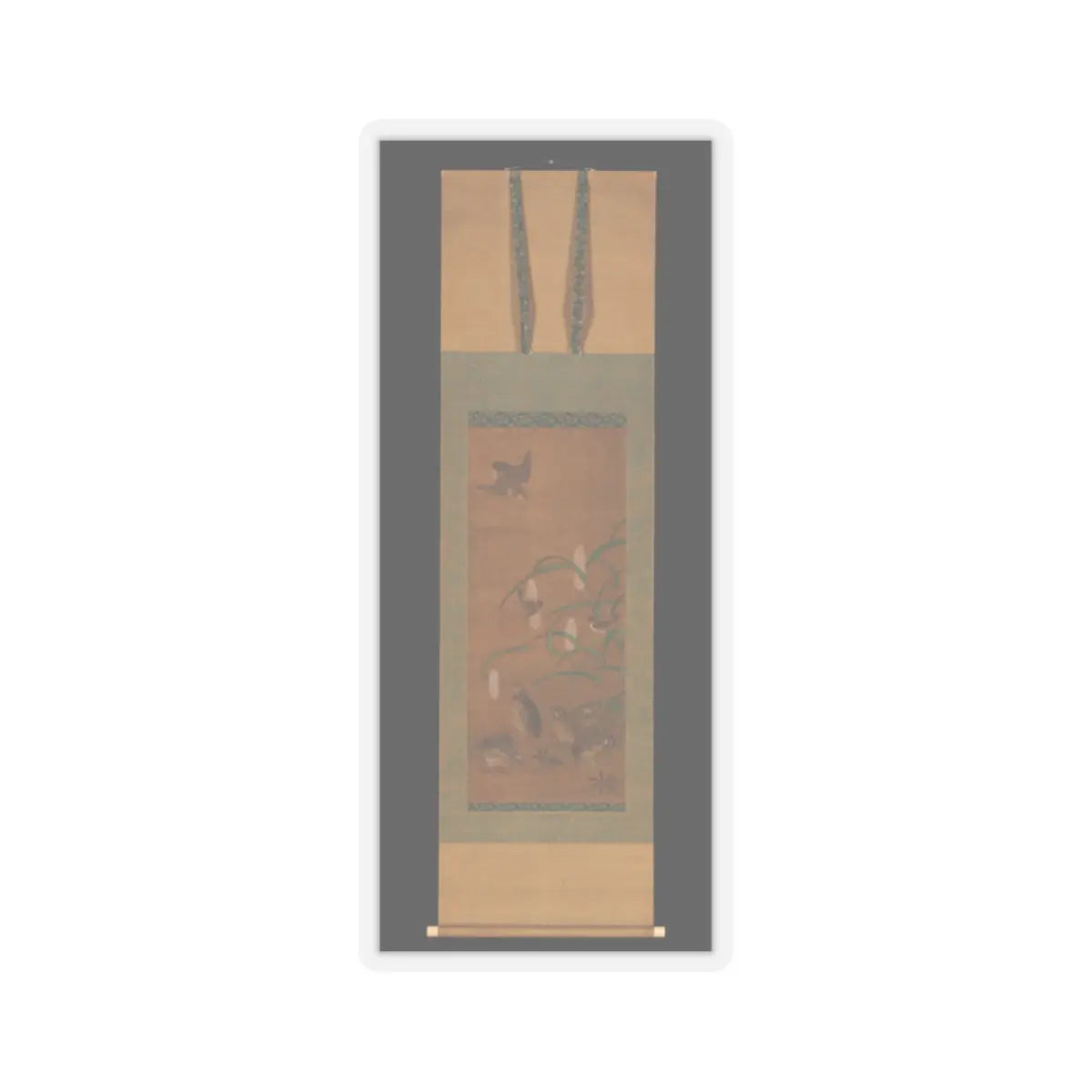 unknown - Quail, Sparrows, and Millet - early 16th century v2 - STICKER Vinyl Kiss-Cut Decal