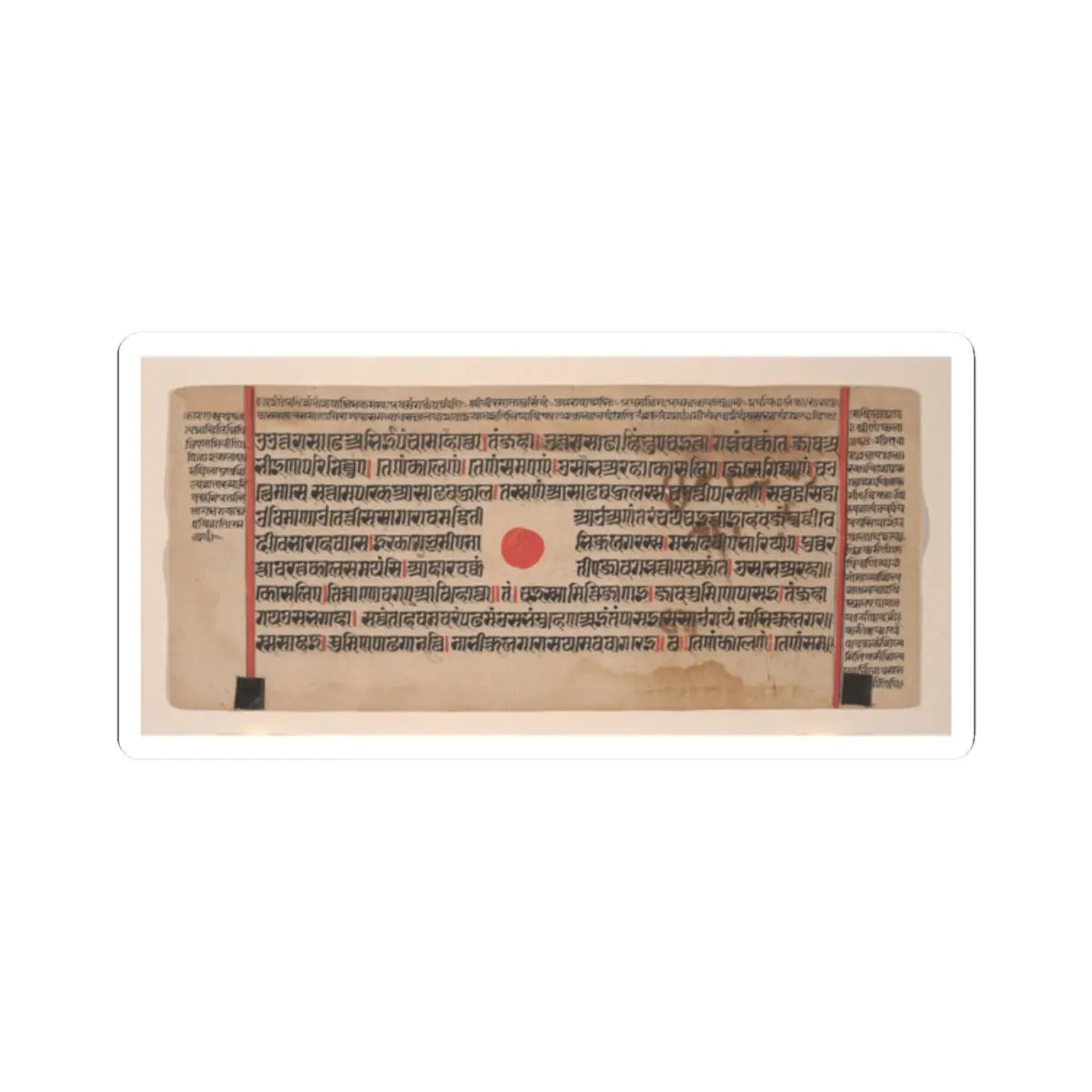 unknown - Queen Trisala and the Newborn Mahavira- Folio from a Kalpasutra Manuscript - 1461 (Samvat 1519) v2 - STICKER Vinyl Kiss-Cut Decal