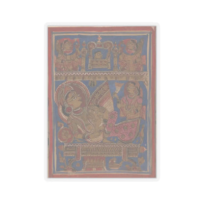 unknown - Queen Trisala Nursing the Newborn Mahavira- Folio from a Kalpasutra Manuscript - 15th century v1 - STICKER Vinyl Kiss-Cut Decal
