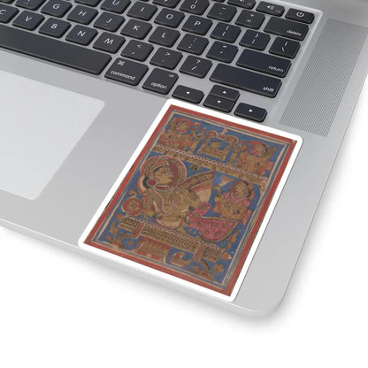 unknown - Queen Trisala Nursing the Newborn Mahavira- Folio from a Kalpasutra Manuscript - 15th century v1 - STICKER Vinyl Kiss-Cut Decal