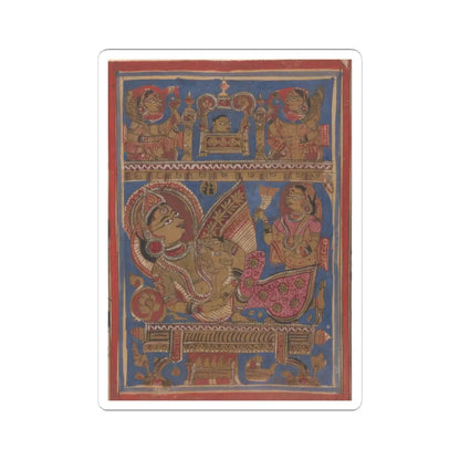 unknown - Queen Trisala Nursing the Newborn Mahavira- Folio from a Kalpasutra Manuscript - 15th century v1 - STICKER Vinyl Kiss-Cut Decal