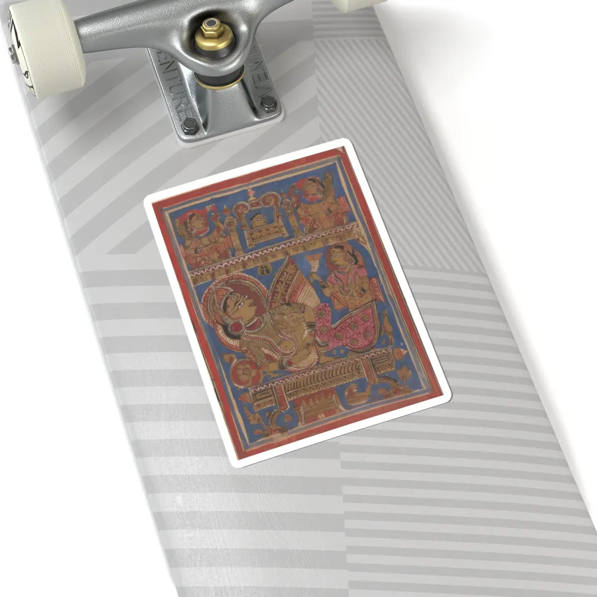 unknown - Queen Trisala Nursing the Newborn Mahavira- Folio from a Kalpasutra Manuscript - 15th century v1 - STICKER Vinyl Kiss-Cut Decal