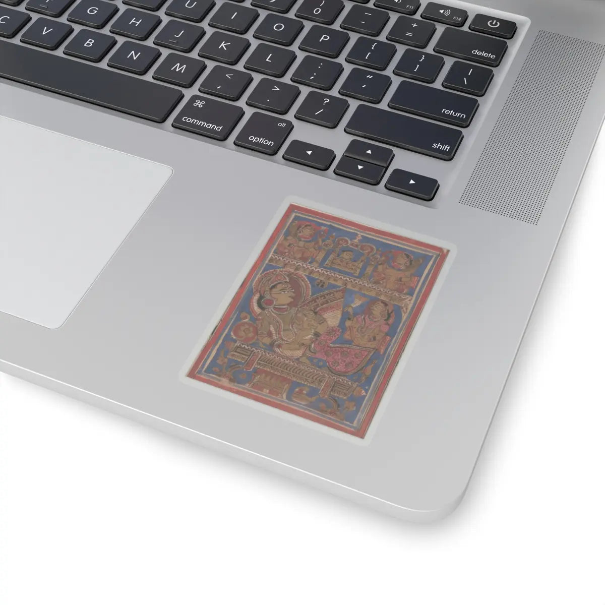 unknown - Queen Trisala Nursing the Newborn Mahavira- Folio from a Kalpasutra Manuscript - 15th century v1 - STICKER Vinyl Kiss-Cut Decal