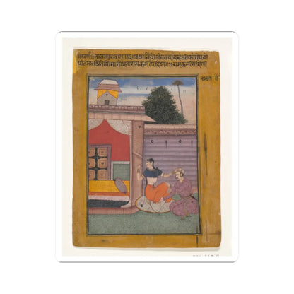 unknown - Ramkali Ragini- Folio from a ragamala series (Garland of Musical Modes) - ca. 1605–06 v1 - STICKER Vinyl Kiss-Cut Decal