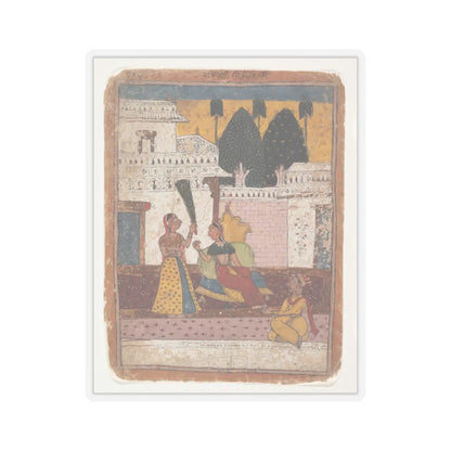 unknown - Ramkali Ragini- Page from a Dispersed Ragamala Series (Garland of Musical Modes) - 18th century v1 - STICKER Vinyl Kiss-Cut Decal
