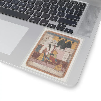 unknown - Ramkali Ragini- Page from a Dispersed Ragamala Series (Garland of Musical Modes) - 18th century v1 - STICKER Vinyl Kiss-Cut Decal
