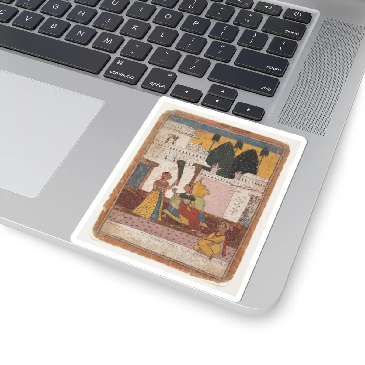 unknown - Ramkali Ragini- Page from a Dispersed Ragamala Series (Garland of Musical Modes) - 18th century v1 - STICKER Vinyl Kiss-Cut Decal