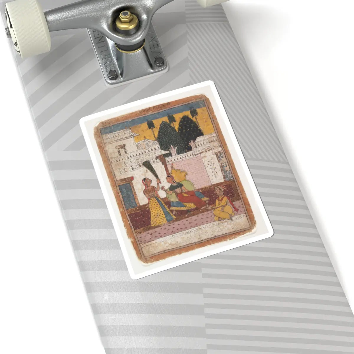 unknown - Ramkali Ragini- Page from a Dispersed Ragamala Series (Garland of Musical Modes) - 18th century v1 - STICKER Vinyl Kiss-Cut Decal