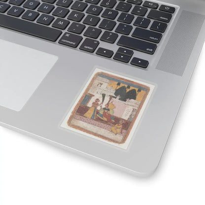 unknown - Ramkali Ragini- Page from a Dispersed Ragamala Series (Garland of Musical Modes) - 18th century v1 - STICKER Vinyl Kiss-Cut Decal