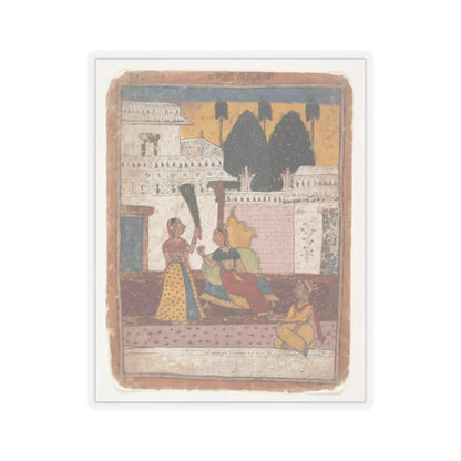 unknown - Ramkali Ragini- Page from a Dispersed Ragamala Series (Garland of Musical Modes) - 18th century v1 - STICKER Vinyl Kiss-Cut Decal