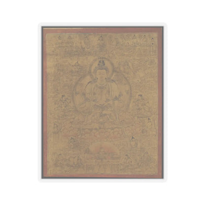 unknown - Sadaksari-Lokeshvara Surrounded by Manifestations and Monks - late 15th century v1 - STICKER Vinyl Kiss-Cut Decal