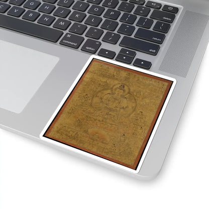 unknown - Sadaksari-Lokeshvara Surrounded by Manifestations and Monks - late 15th century v1 - STICKER Vinyl Kiss-Cut Decal