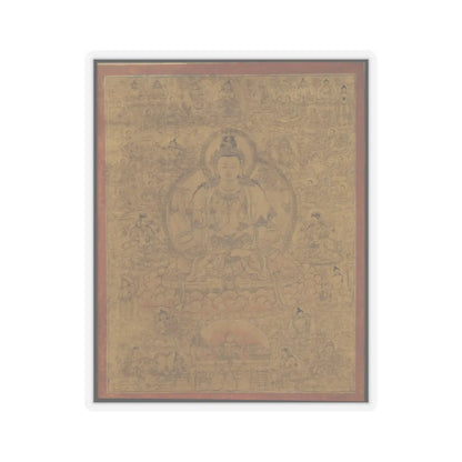 unknown - Sadaksari-Lokeshvara Surrounded by Manifestations and Monks - late 15th century v1 - STICKER Vinyl Kiss-Cut Decal