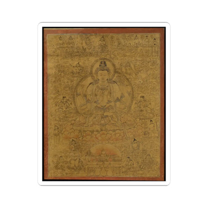 unknown - Sadaksari-Lokeshvara Surrounded by Manifestations and Monks - late 15th century v1 - STICKER Vinyl Kiss-Cut Decal