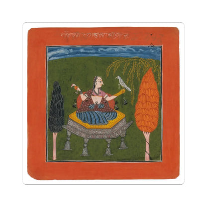 unknown - Sanveri Ragini, Page from a Ragamala Series (Garland of Musical Modes) - ca. 1700–1710 v1 - STICKER Vinyl Kiss-Cut Decal