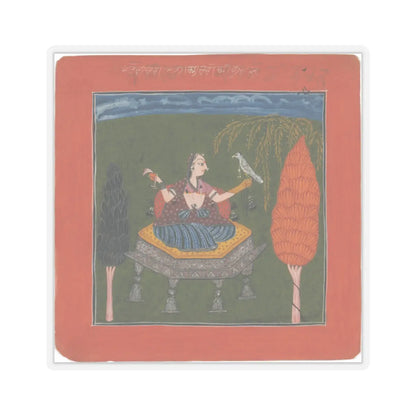 unknown - Sanveri Ragini, Page from a Ragamala Series (Garland of Musical Modes) - ca. 1700–1710 v1 - STICKER Vinyl Kiss-Cut Decal
