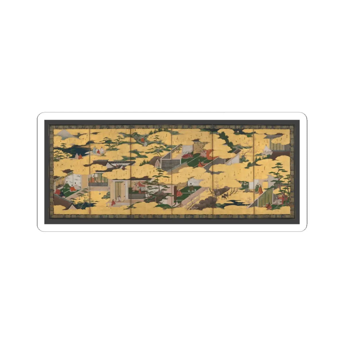 unknown - Scenes from the Tales of Ise - first half of the 17th century v1 - STICKER Vinyl Kiss-Cut Decal