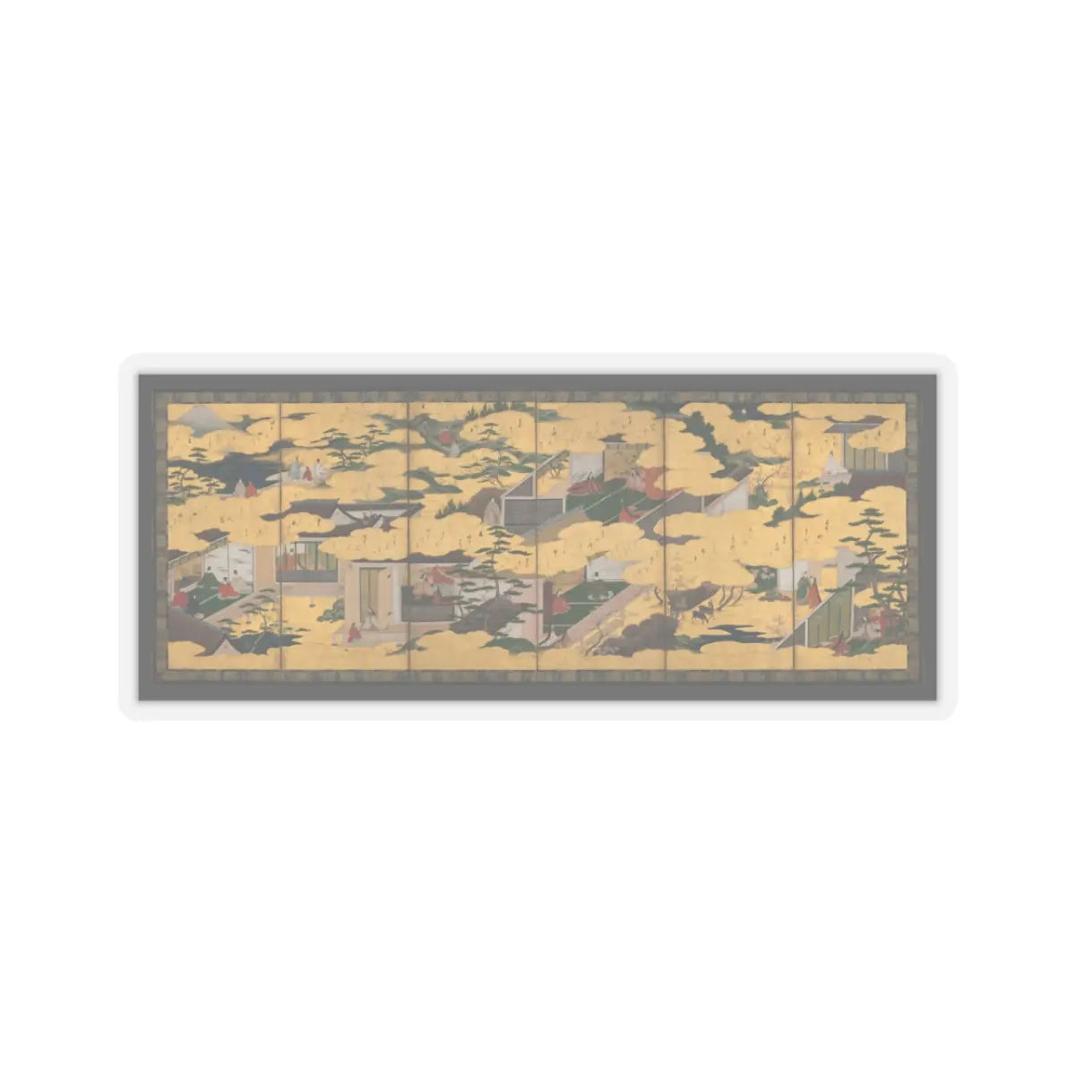 unknown - Scenes from the Tales of Ise - first half of the 17th century v1 - STICKER Vinyl Kiss-Cut Decal
