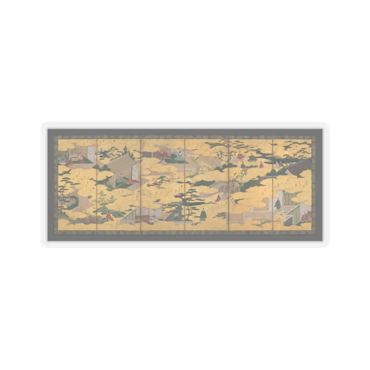 unknown - Scenes from the Tales of Ise - first half of the 17th century v2 - STICKER Vinyl Kiss-Cut Decal