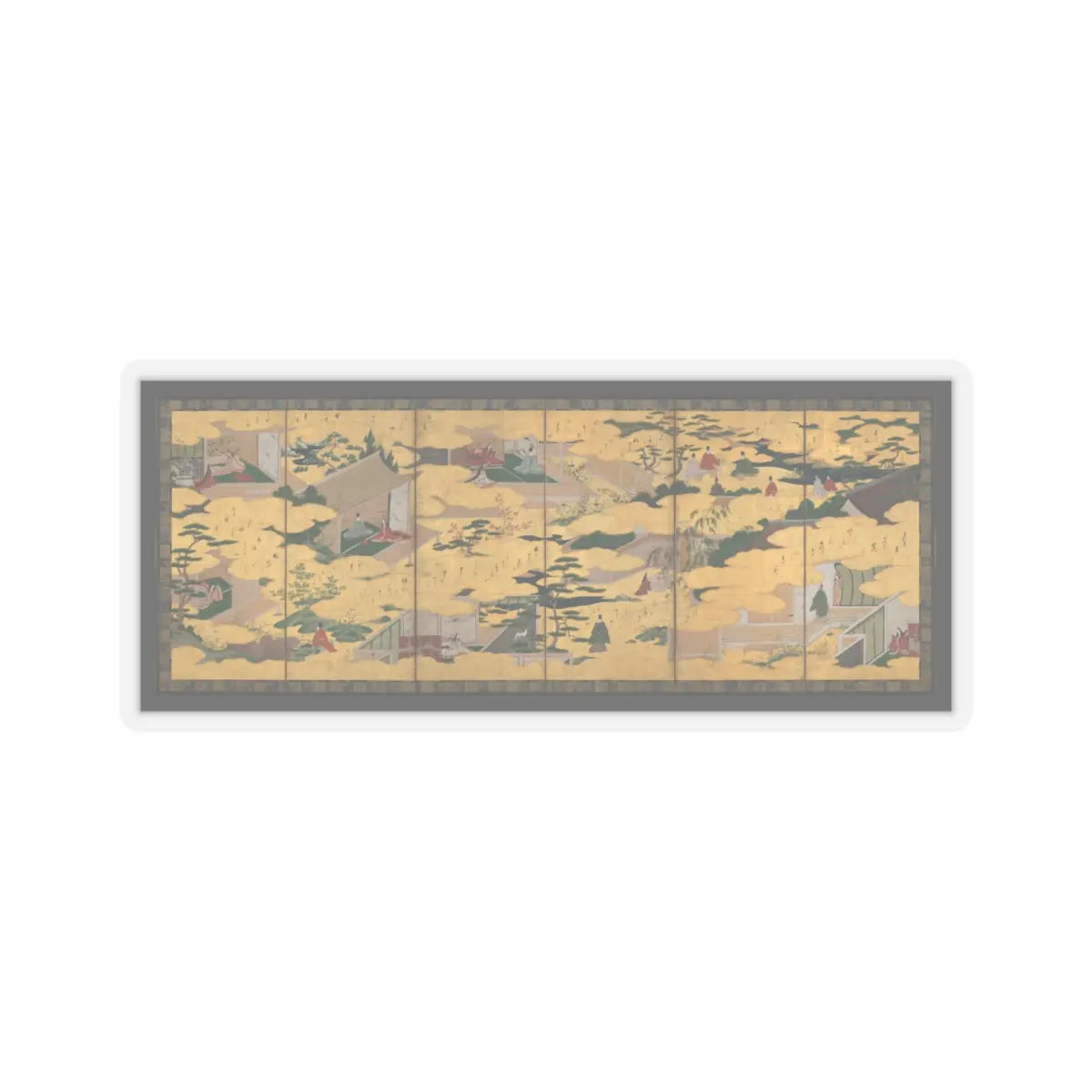 unknown - Scenes from the Tales of Ise - first half of the 17th century v2 - STICKER Vinyl Kiss-Cut Decal