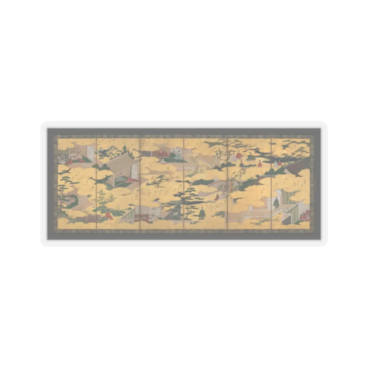 unknown - Scenes from the Tales of Ise - first half of the 17th century v2 - STICKER Vinyl Kiss-Cut Decal
