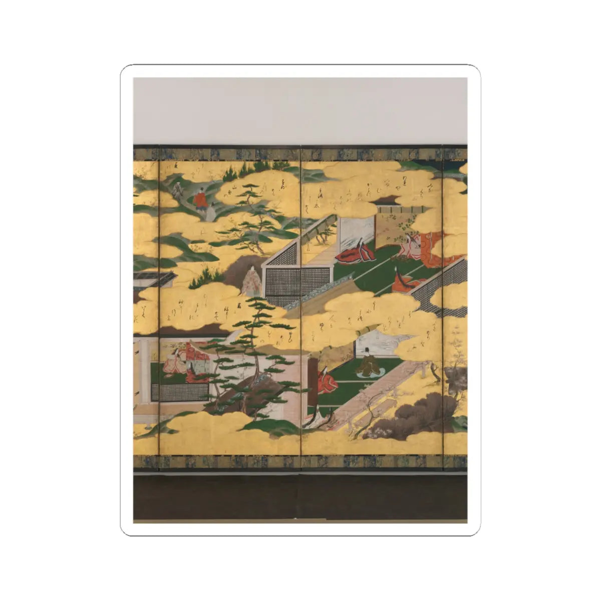 unknown - Scenes from the Tales of Ise - first half of the 17th century v4 - STICKER Vinyl Kiss-Cut Decal