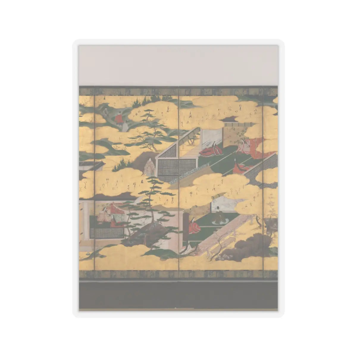 unknown - Scenes from the Tales of Ise - first half of the 17th century v4 - STICKER Vinyl Kiss-Cut Decal