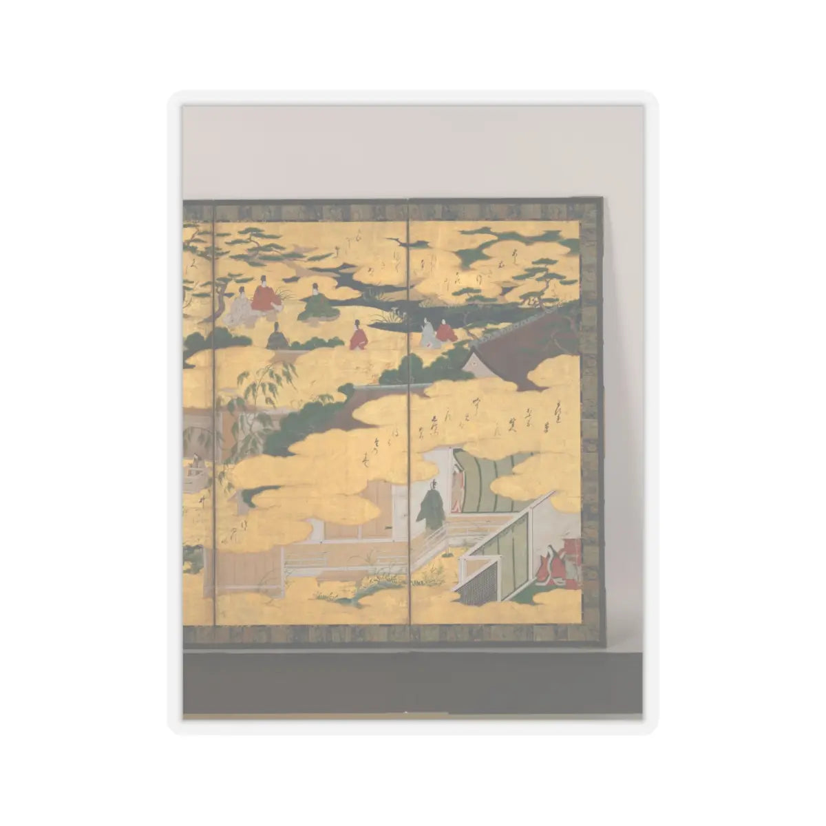 unknown - Scenes from the Tales of Ise - first half of the 17th century v6 - STICKER Vinyl Kiss-Cut Decal