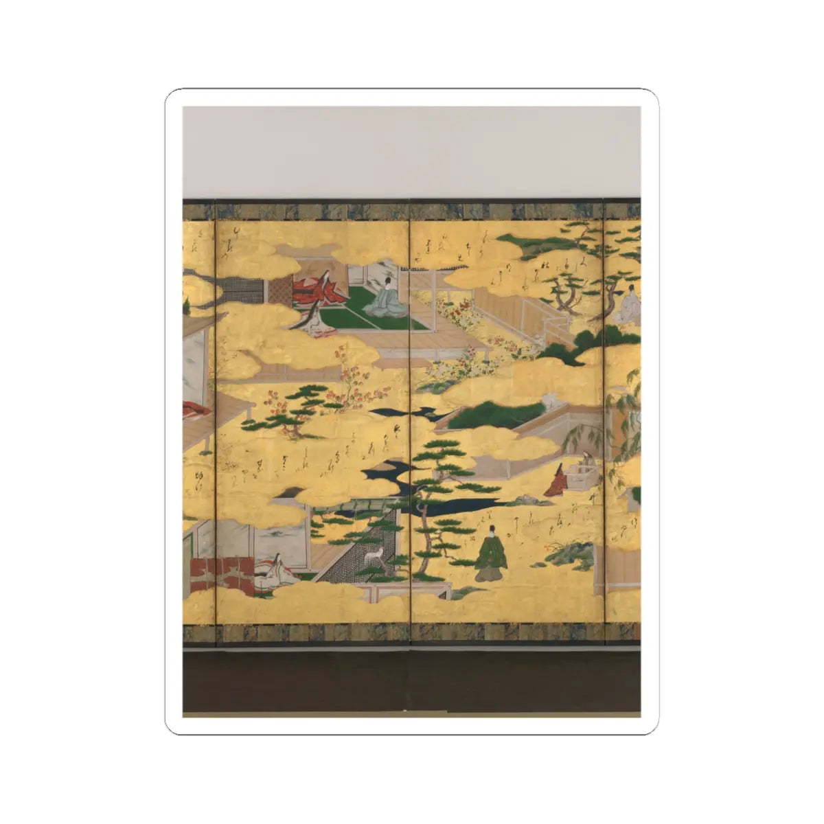 unknown - Scenes from the Tales of Ise - first half of the 17th century v7 - STICKER Vinyl Kiss-Cut Decal